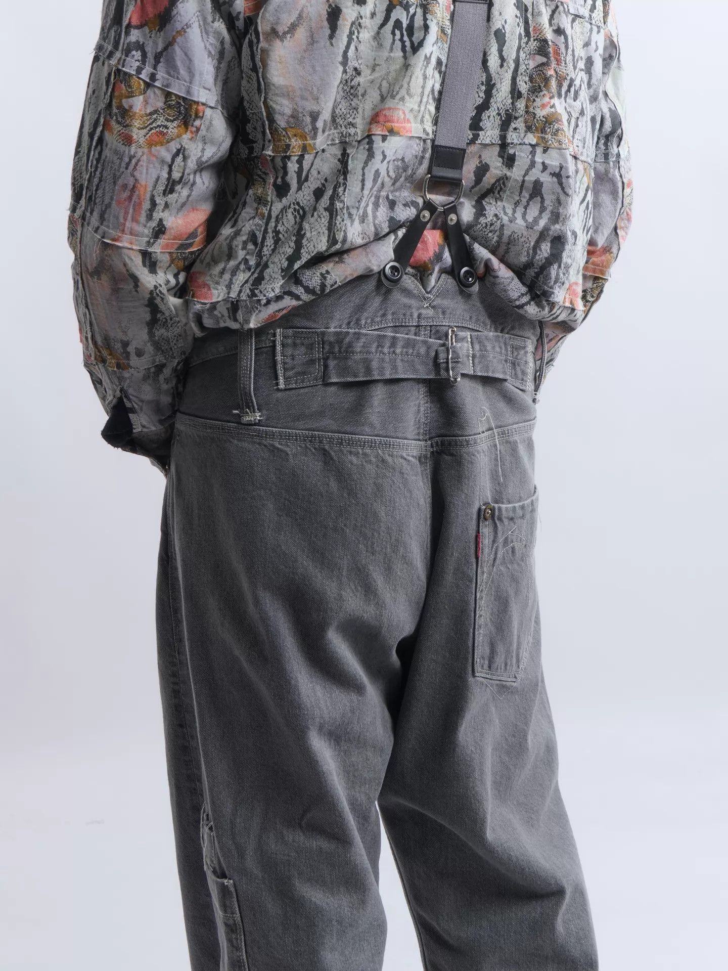Junya Watanabe Junya Watanabe x Levi's Cement Gray Suspender Jeans XL Size US 36 / EU 52 - 3 Thumbnail