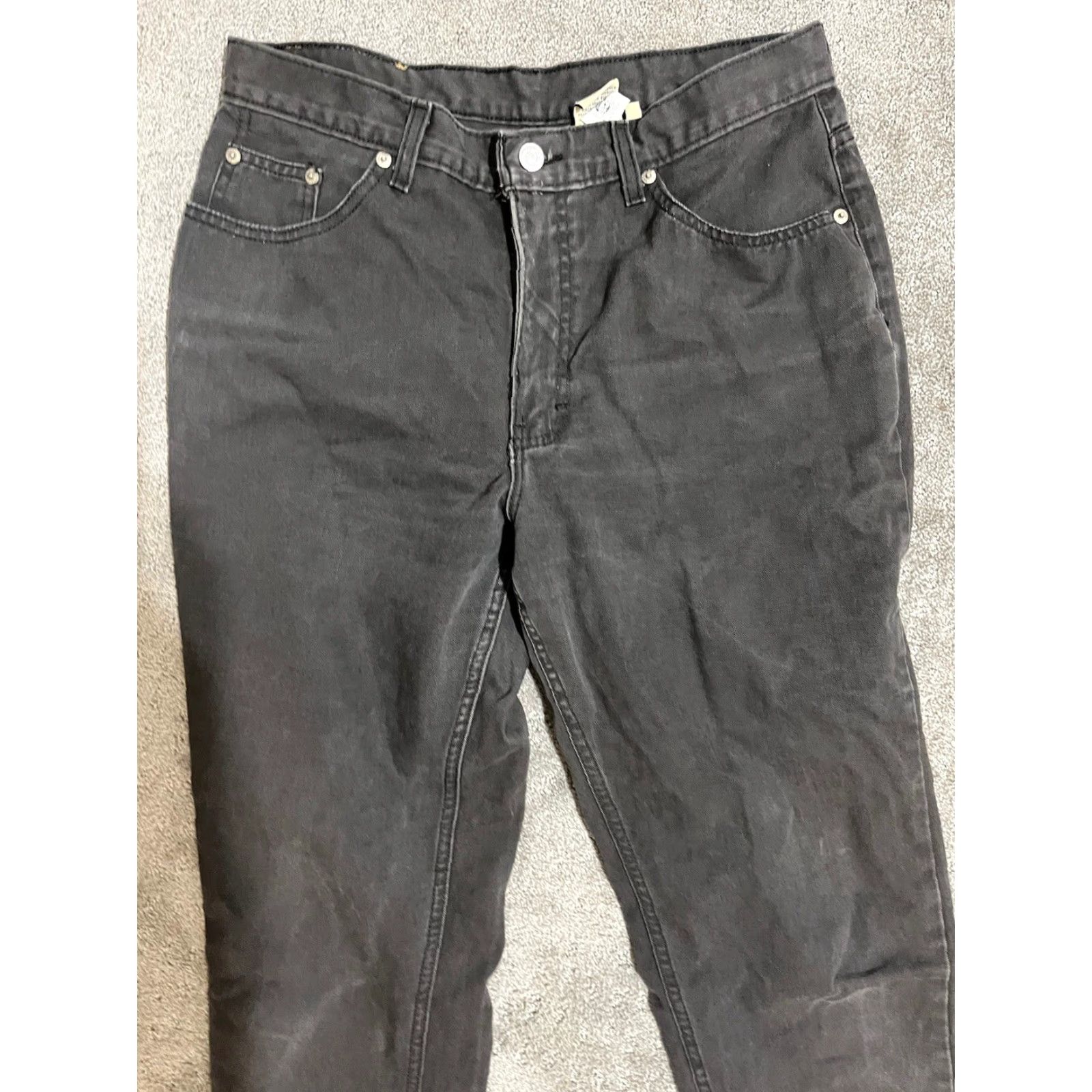 Calvin Klein VINTAGE Calvin Klein Jeans Size 14 Black Denim Made in USA 90s Y2K Metal Womens Size 36" / US 14 / IT 50 - 4 Thumbnail