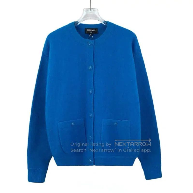 Chanel Chanel Blue Wool Cardigan for Women in XS . Size XS / US 0-2 / IT 36-38 - 1 Thumbnail