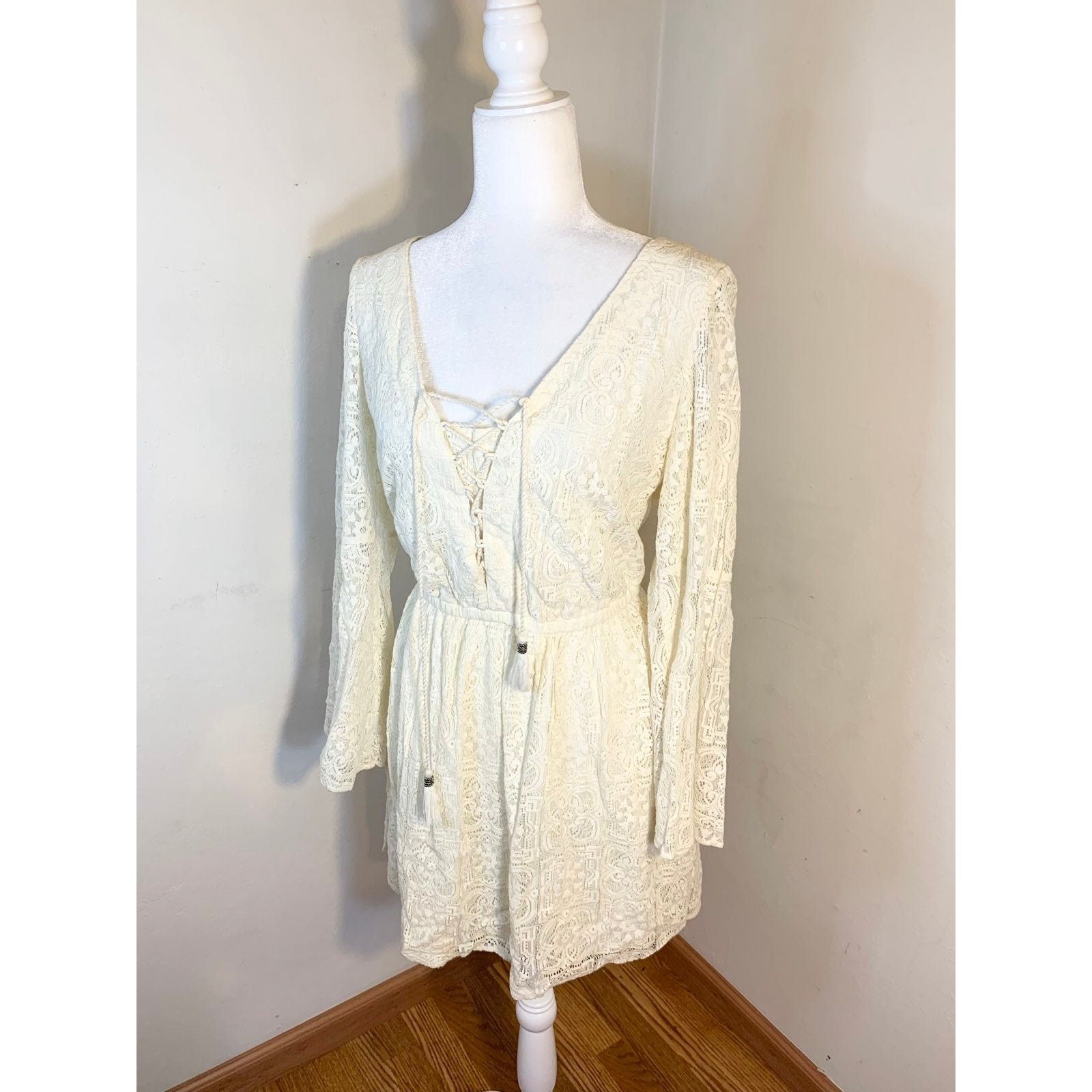 American Eagle Outfitters American Eagle White Lace Dress size M Size M / US 6-8 / IT 42-44 - 9 Thumbnail