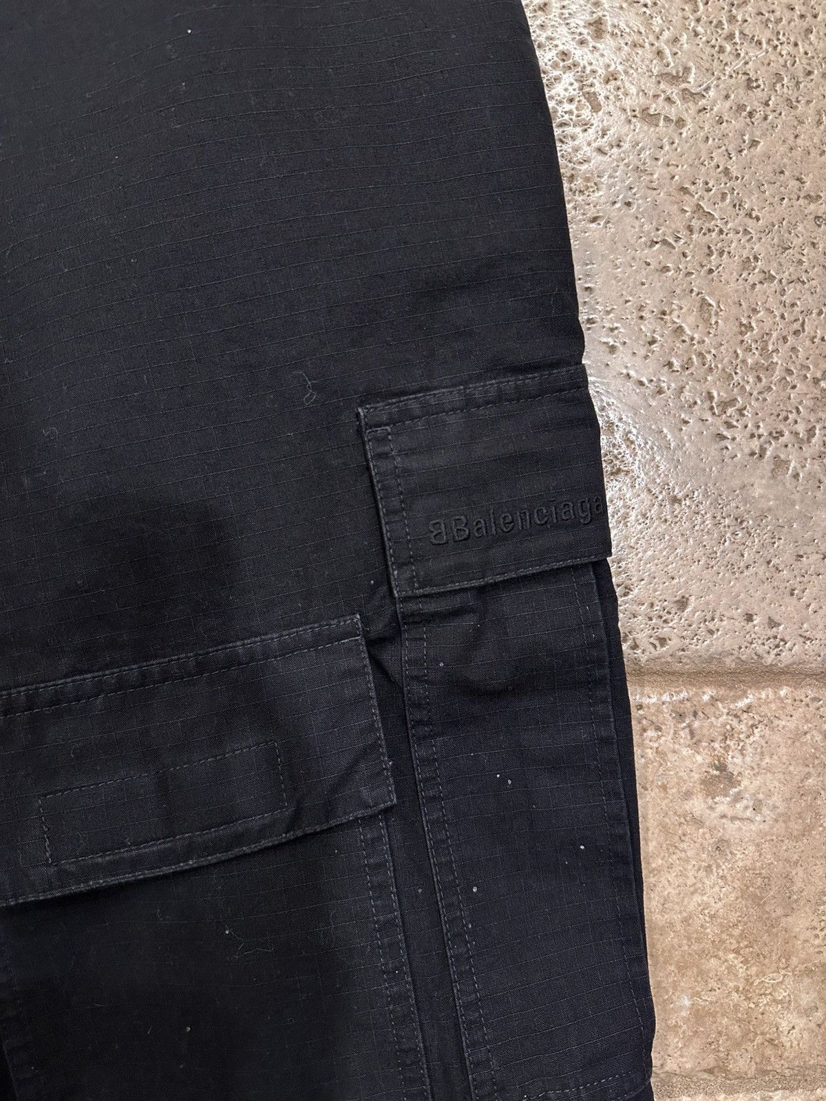 Balenciaga Balenciaga Wide Leg Black Ripstop Cargo Trousers Pants Size US 34 / EU 50 - 5 Thumbnail