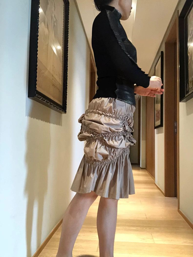 Issey Miyake Issey Miyake size:2 Khaki mainline elastic elastic band sk Size 31" - 2 Thumbnail