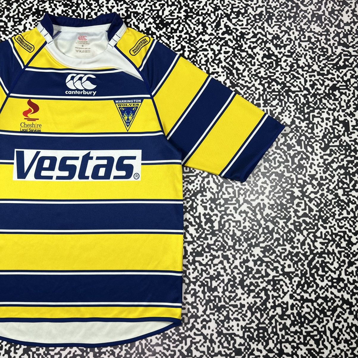 Canterbury of New Zealand Vintage Y2K Warrington Wolves Elliott Rugby Jersey Retro Size US M / EU 48-50 / 2 - 11 Thumbnail