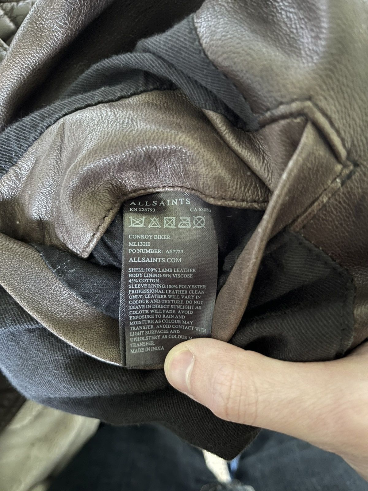 Allsaints Allsaints Brown Conroy Biker Jacket Size US S / EU 44-46 / 1 - 6 Thumbnail