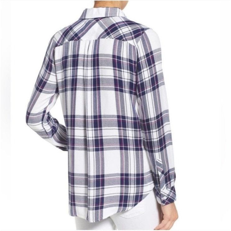 Rails Revolve Rails Hunter Plaid Button Down Shirt White Navy & Or Size S / US 4 / IT 40 - 6 Thumbnail