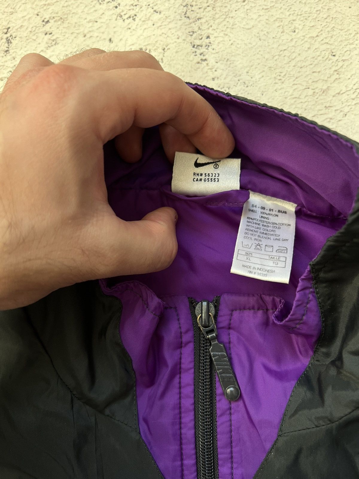 Nike × Vintage Nike Vintage Nylon Track Top Jacket Size US XL / EU 56 / 4 - 4 Thumbnail
