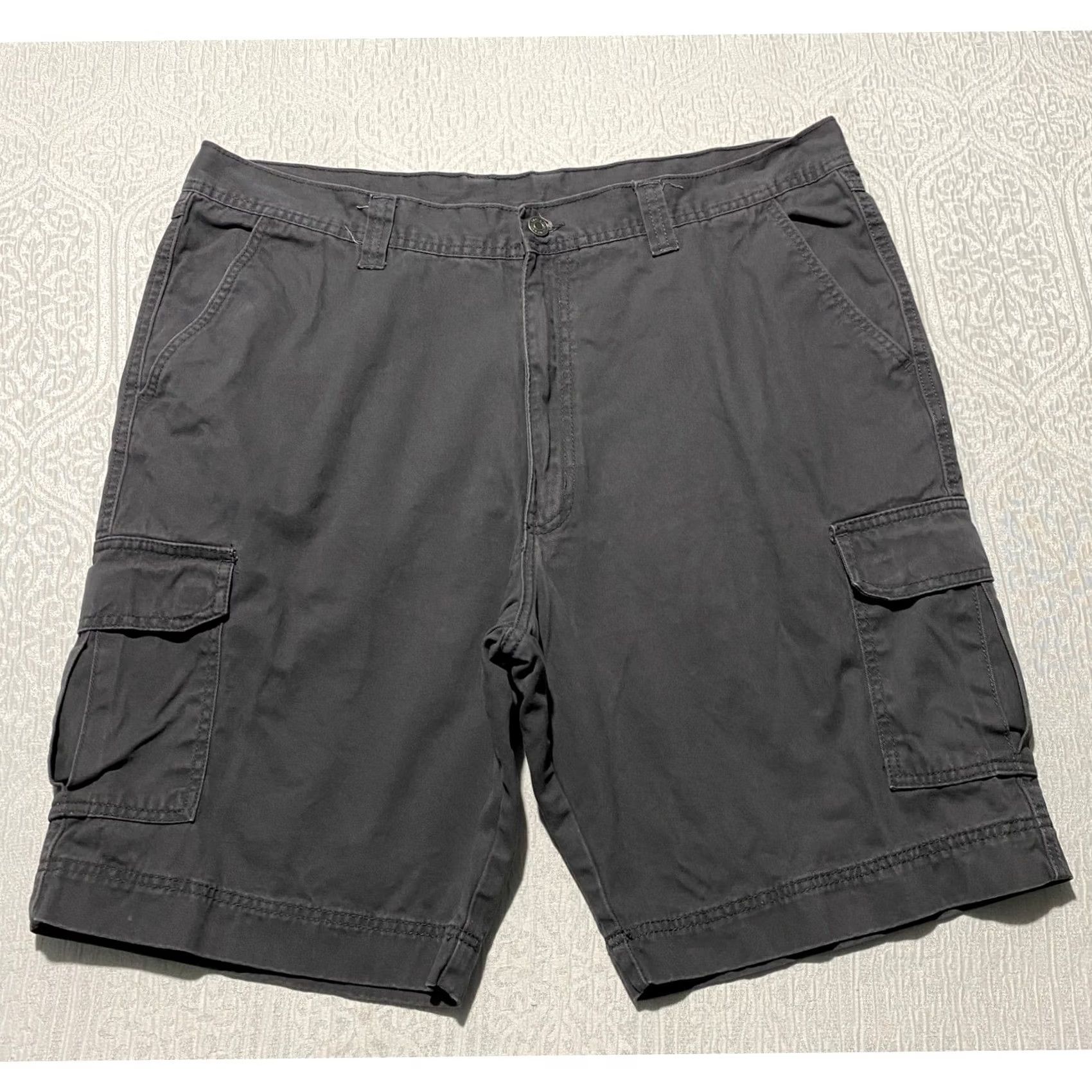 Vintage Full Blue Cargo Shorts Gray 40 Cotton Cargo Workwear Casual Mens Shortall Size US 40 / EU 56 - 2 Thumbnail