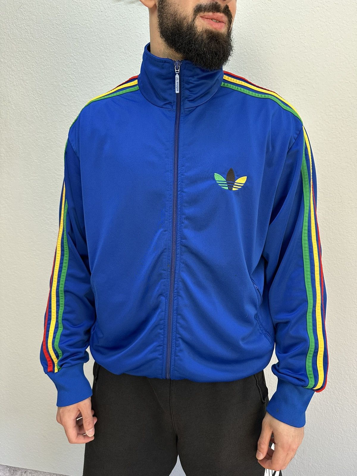 Adidas × Bob Marley × Vintage Vintage Adidas Bob Marley Blokecore Track Jacket Rasta Size US M / EU 48-50 / 2 - 5 Thumbnail