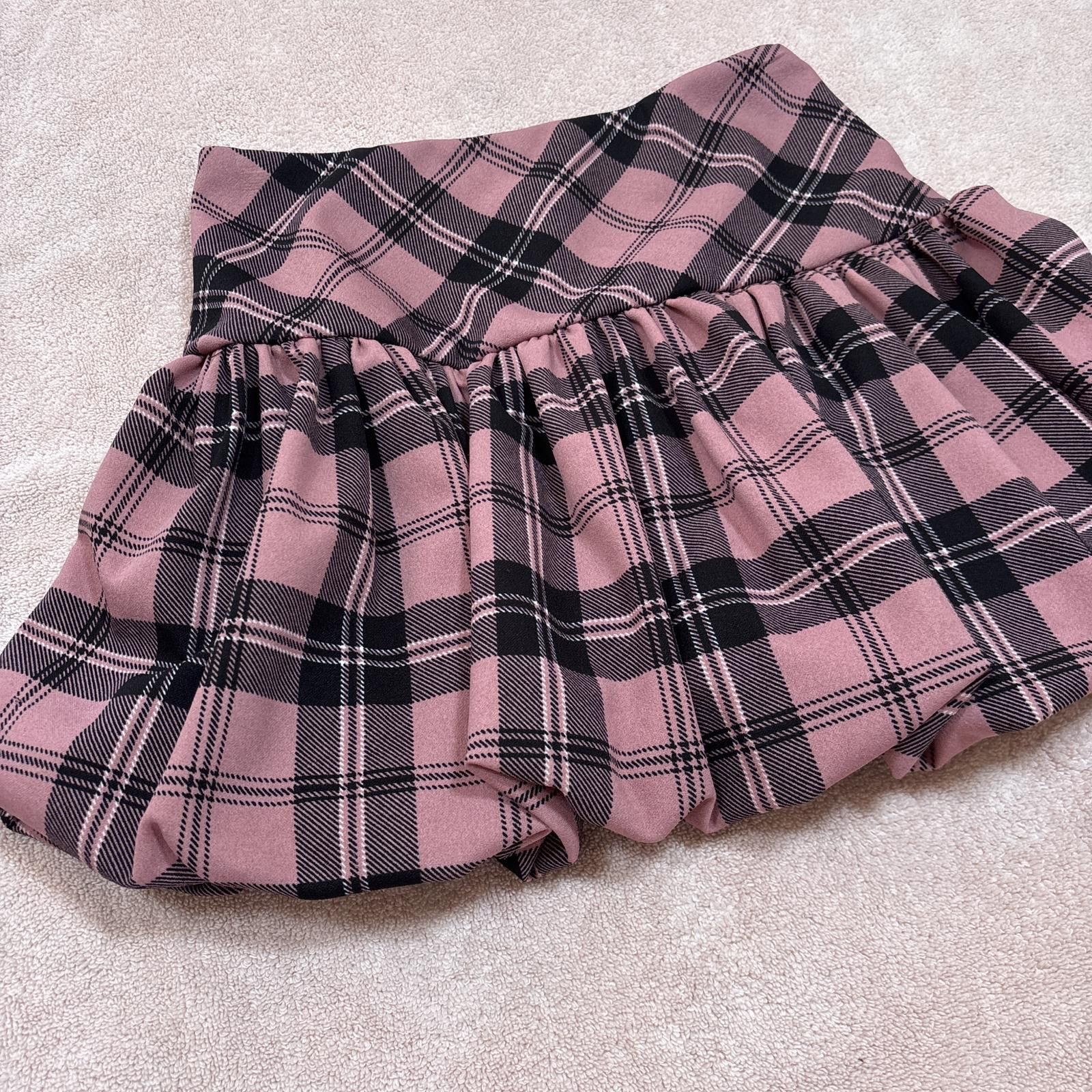 Other y2k pink grunge plaid bubble skirt Size 28" / US 6 / IT 42 - 2 Thumbnail