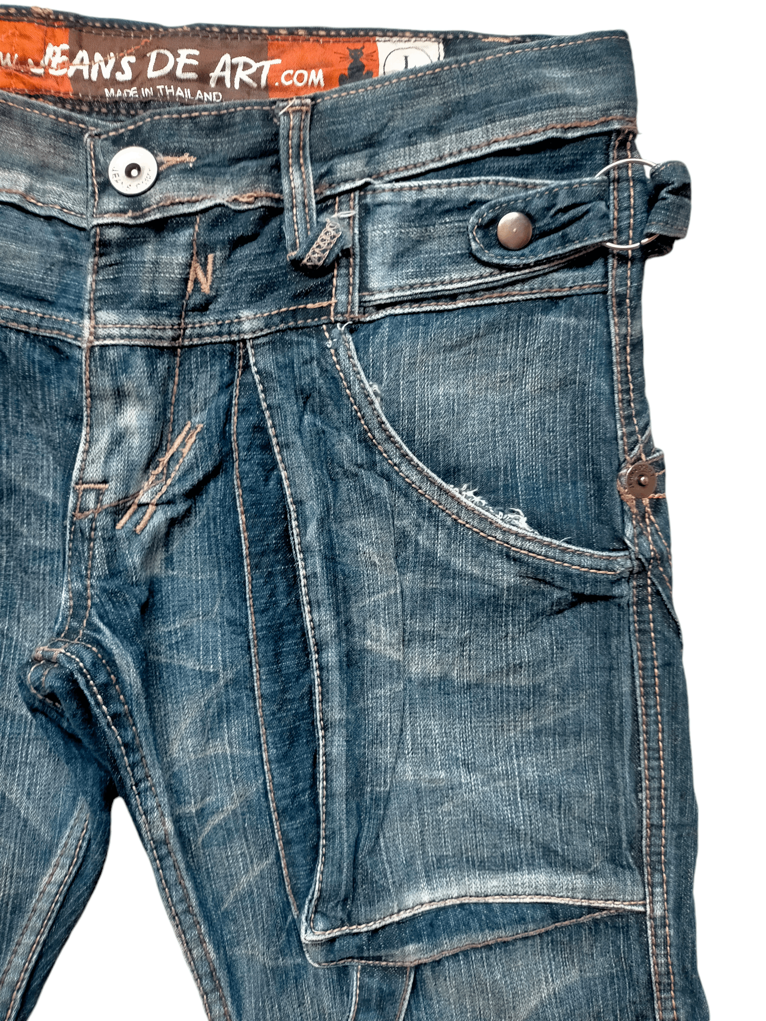Hysteric Glamour × Japanese Brand Jeans De Art Bondage Punk Cargo Denim Pants Size US 32 / EU 48 - 5 Thumbnail