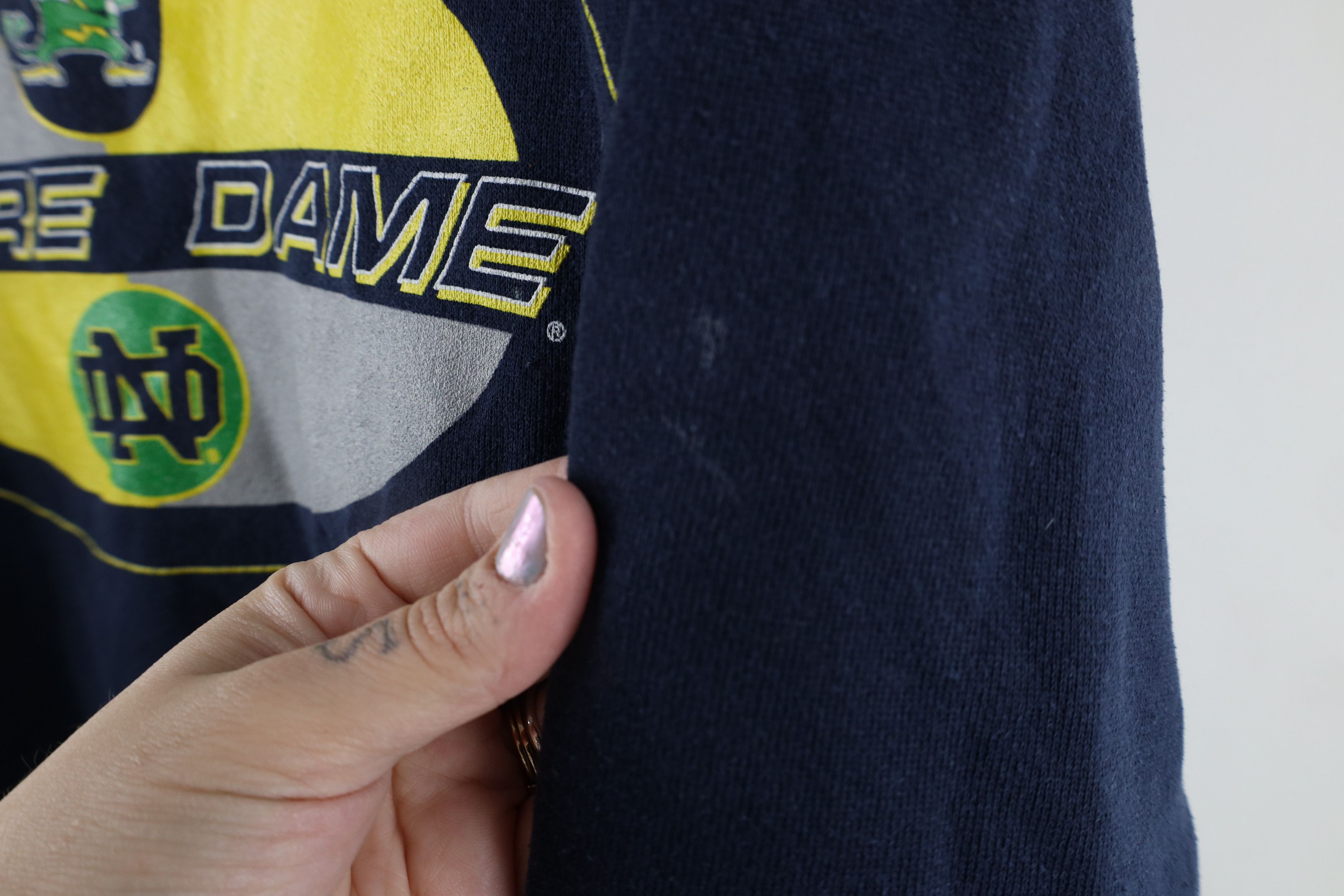 Vintage Vintage 90s Spell Out Notre Dame University Sweatshirt USA Size US L / EU 52-54 / 3 - 9 Thumbnail