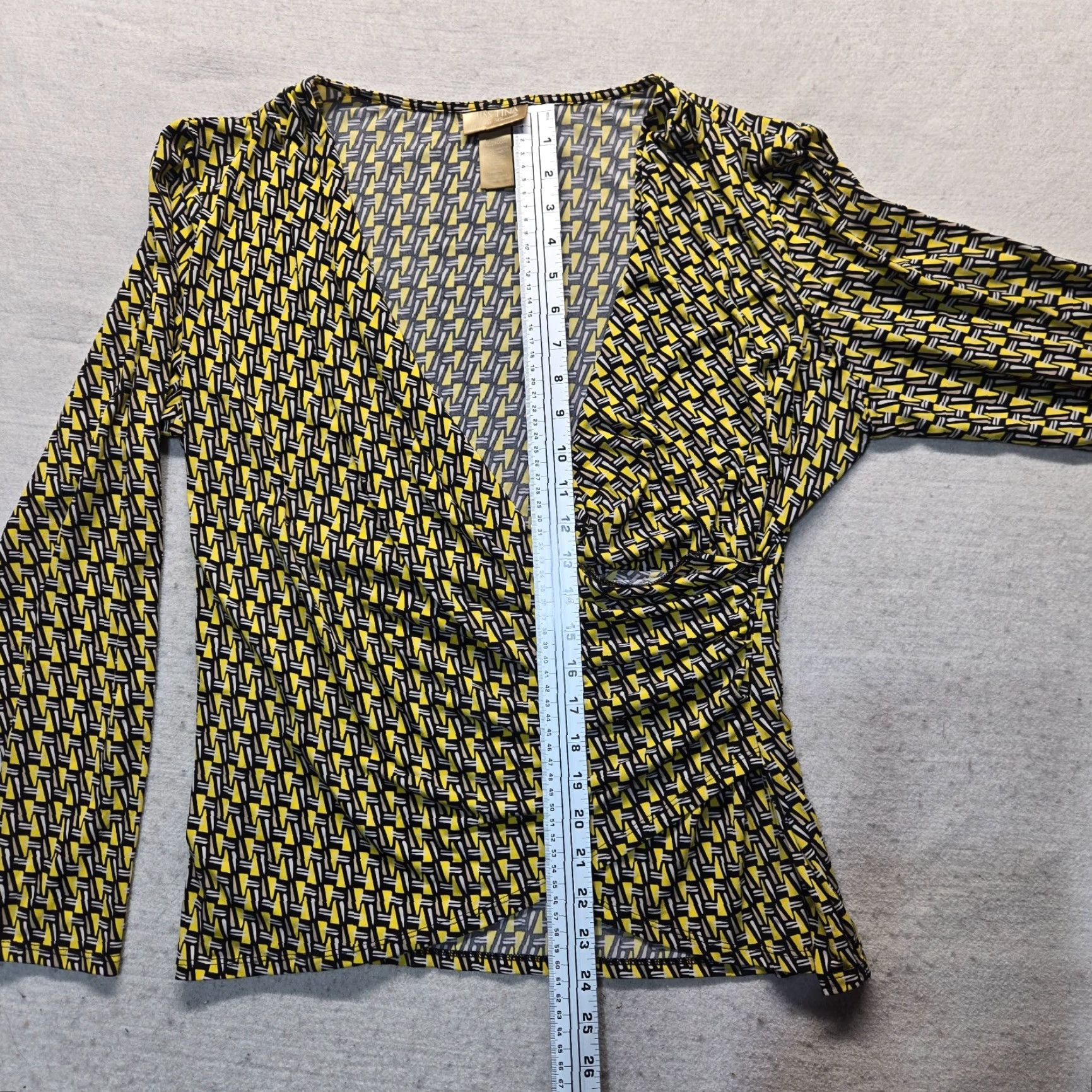 Vintage VINTAGE Miss Tina Yellow Black T-Shirt Long Sleeve Cowl Neck Adult Women's 2XL XXL Shirt Womens Miss Tina Animals 90s Century-Old Style? Size XXL / US 16-18 / IT 52-54 - 6 Thumbnail