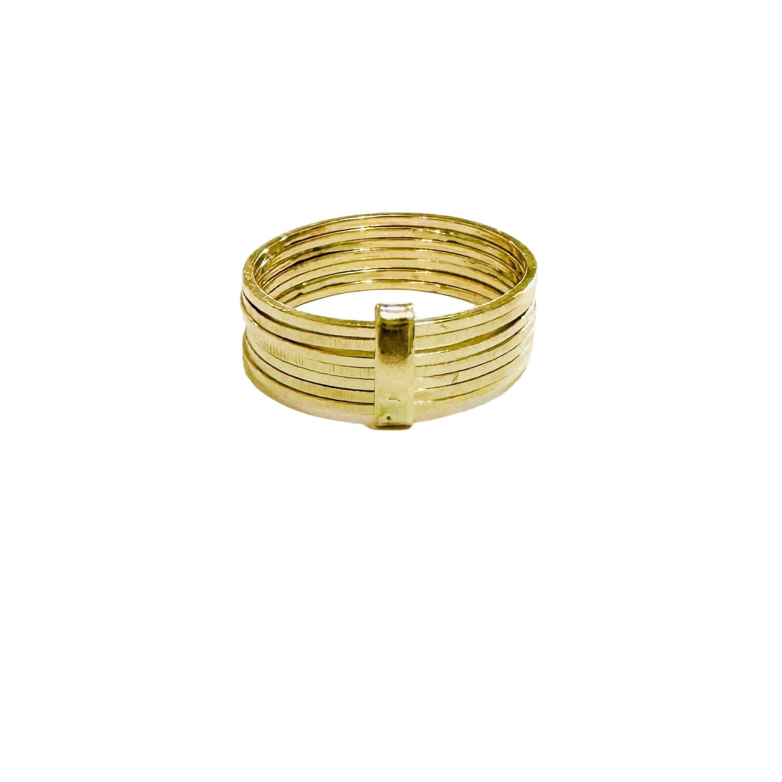 Other 3g Vintage Solid 10k Yellow Gold Statement Ring Stack Size 7 Size ONE SIZE - 3 Thumbnail