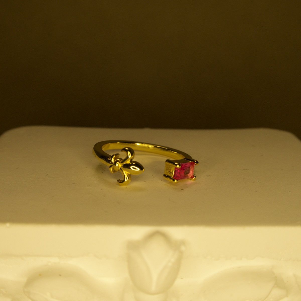 Other Golden Bloom Open Ring Size ONE SIZE - 4 Thumbnail