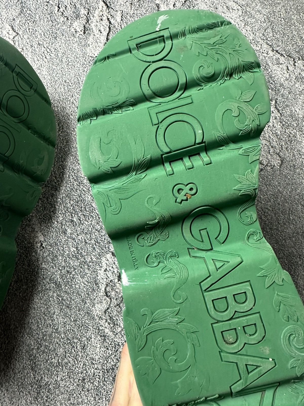 Dolce & Gabbana DOLCE & GABBANA Daymaster Sneakers Unisex White Green Size US 6.5 / EU 39-40 - 9 Thumbnail