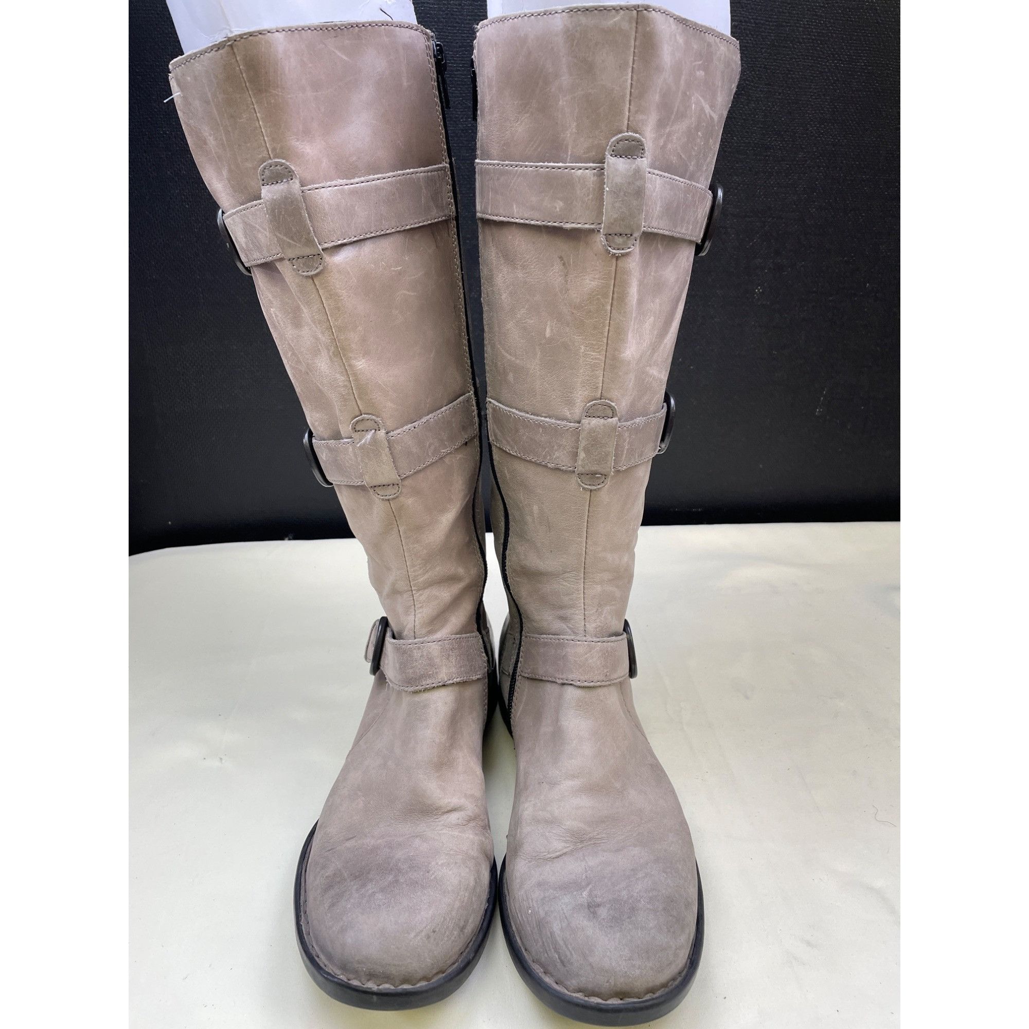 Born Women's Boots Tan Leather Boots/ Shoes Zipper up side S