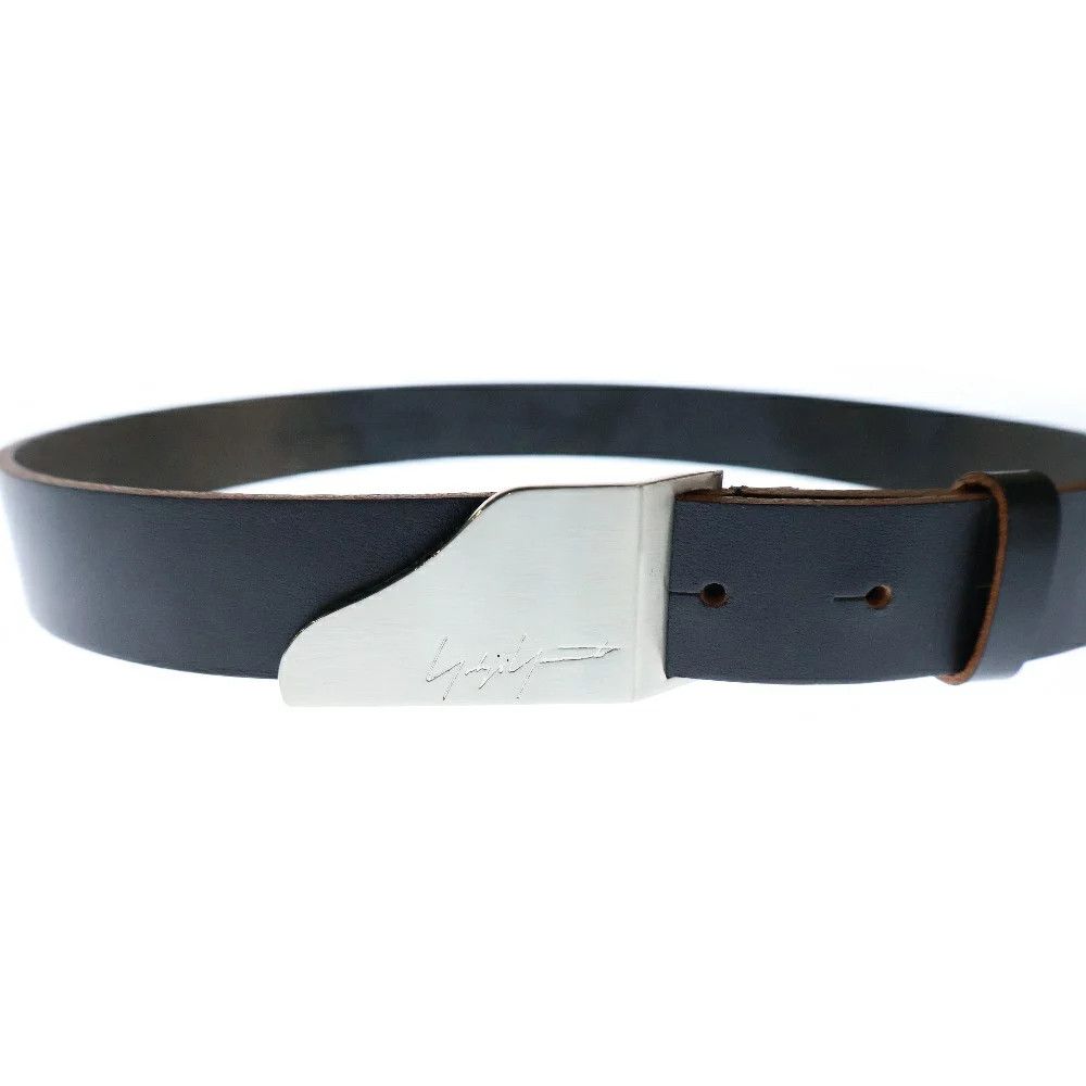 Yohji Yamamoto Yohji Yamamoto POUR HOMME // 97SS Logo Plate Leather Belt Size ONE SIZE - 4 Thumbnail