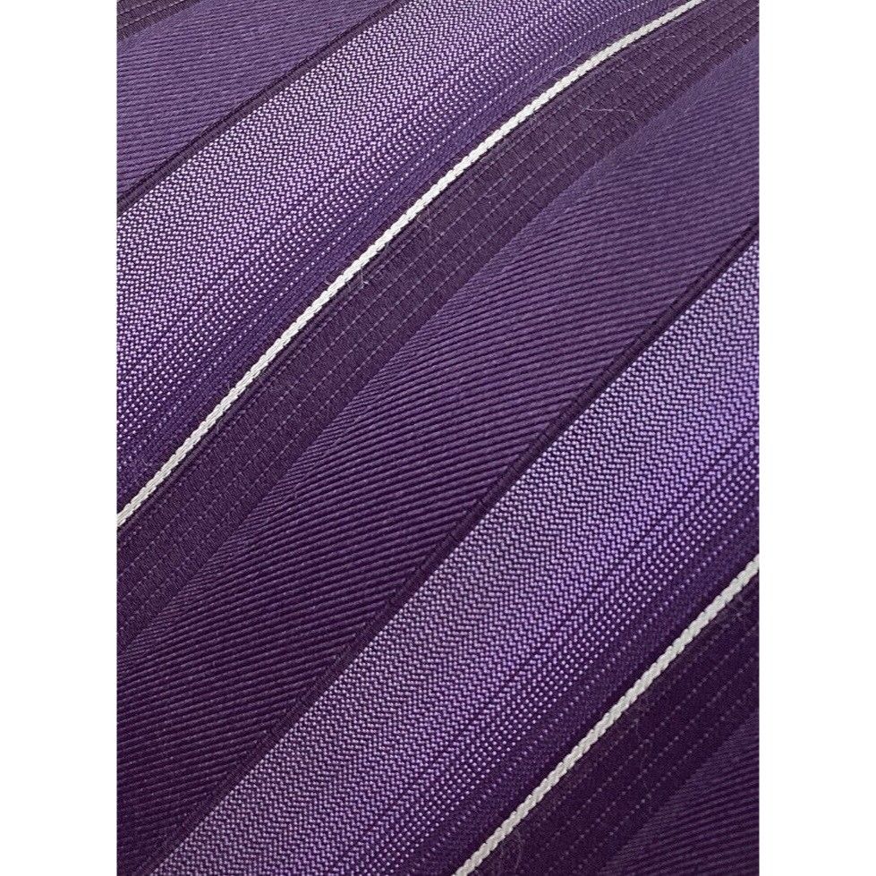 Hugo Boss BOSS HUGO BOSS Purple Striped Luxury Silk Tie Made In Italy Size ONE SIZE - 6 Thumbnail