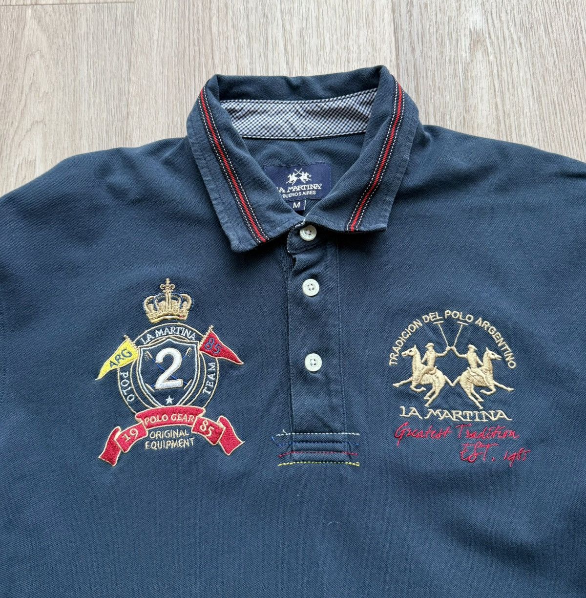 La Martina La Martina Polo Team Navy Blue Long Sleeve T-Shirt Size US M / EU 48-50 / 2 - 3 Thumbnail