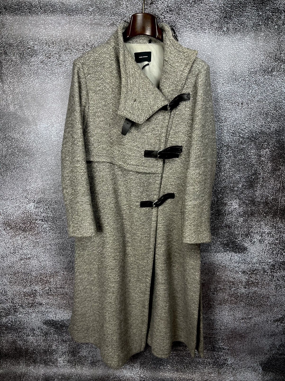 image of Isabel Marant Natasha Mainline Wool Linen Coat in Grey, Women's (Size Medium)