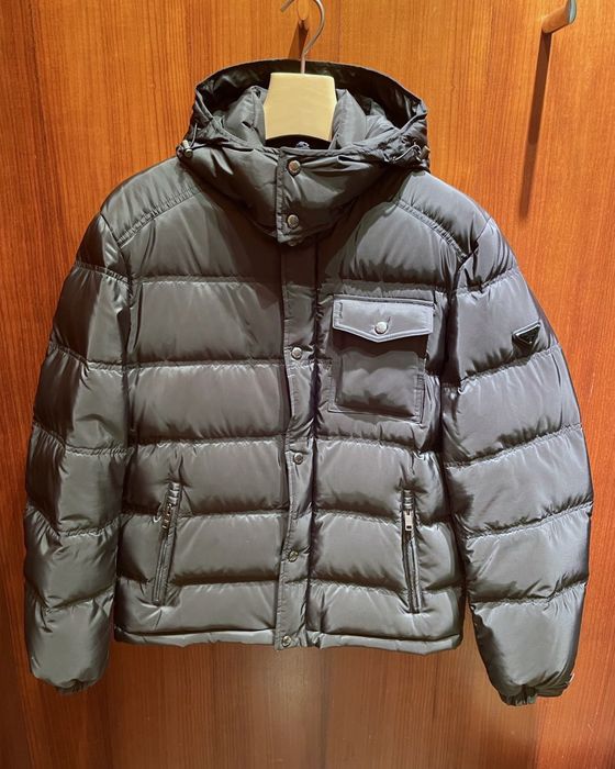 Prada hooded clearance down jacket