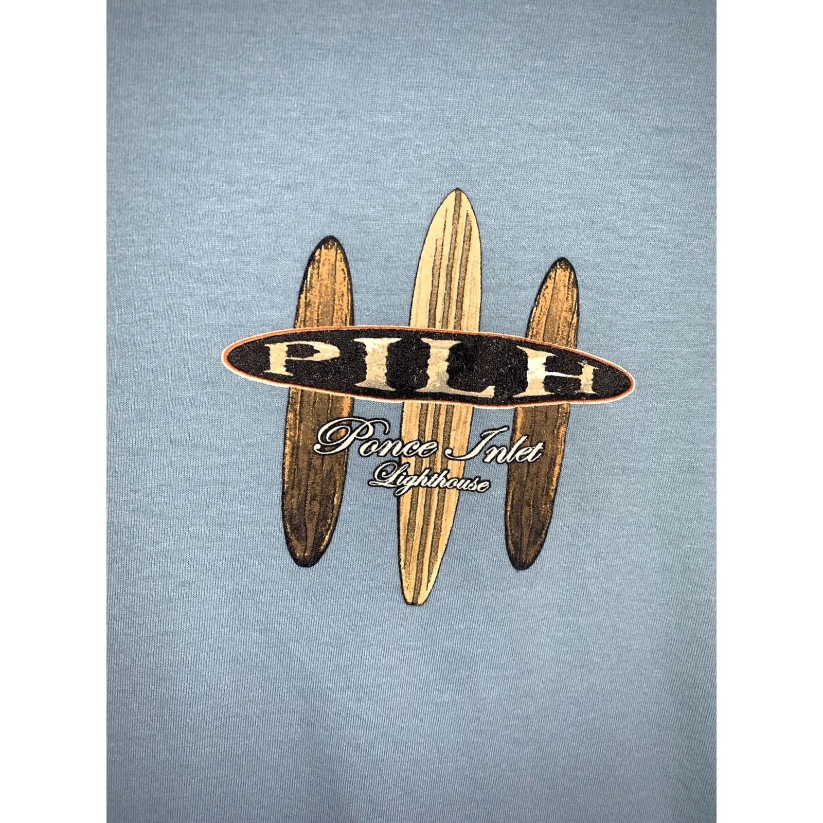 The Mountain Mountain Pounce Inlet Lighthouse T-Shirt Blue Cotton Adult M Short Sleeve Crew Neck 11871 Mens Size US M / EU 48-50 / 2 - 2 Thumbnail
