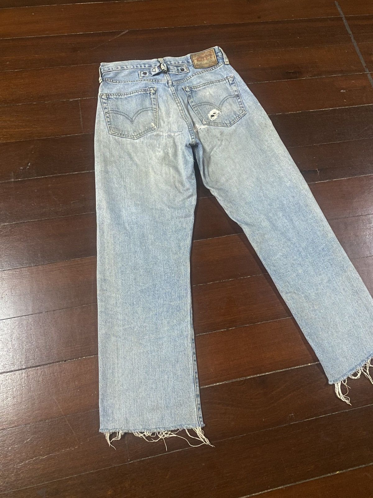 Levi's Vintage Clothing Vintage Levi’s Big E 702 XX Selvedge Distressed Repair Jeans Size US 31 - 11 Thumbnail