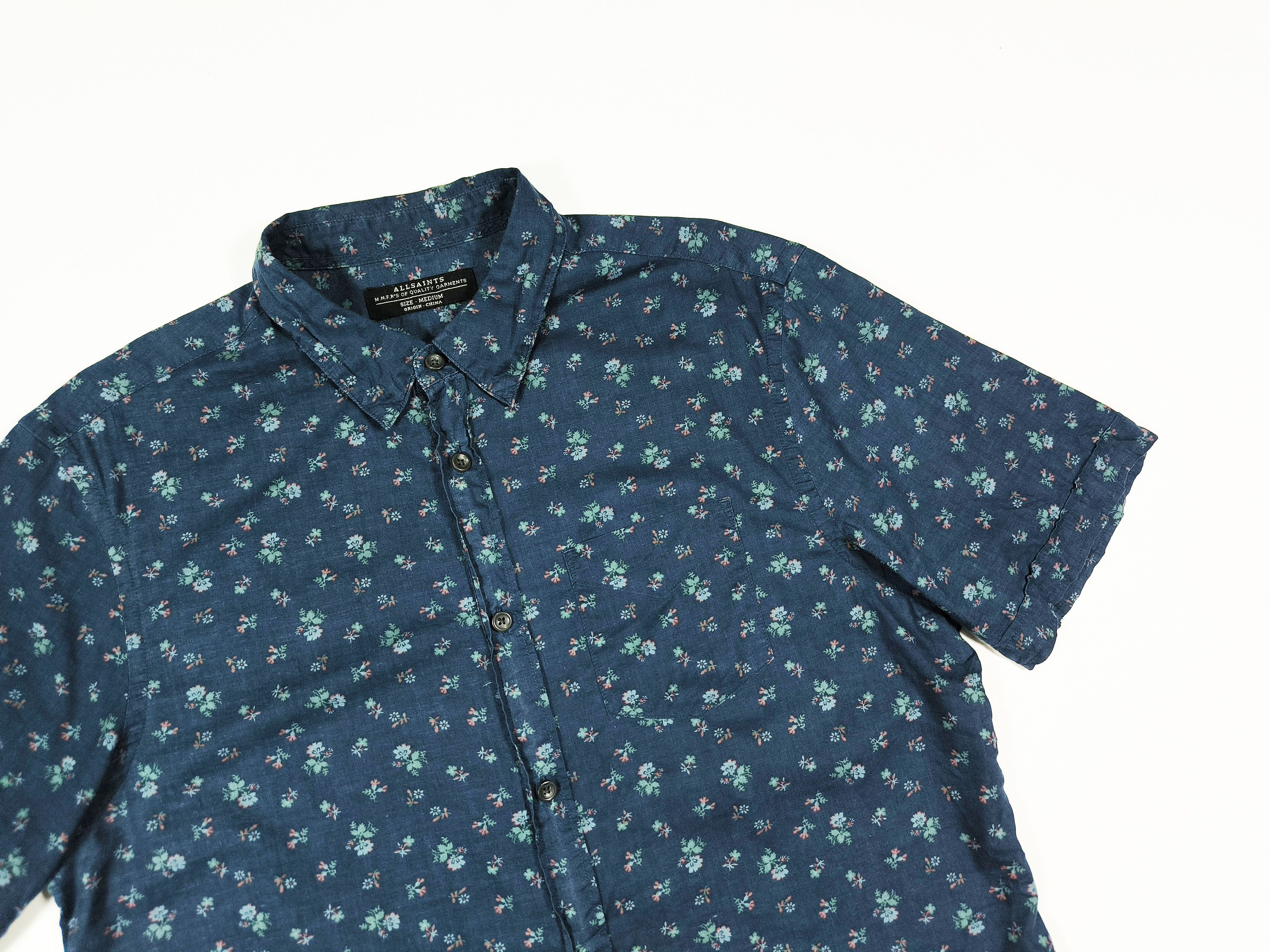 Allsaints AllSaints Hornsgatan Floral Pattern Short Sleeve Shirt Size US M / EU 48-50 / 2 - 2 Thumbnail