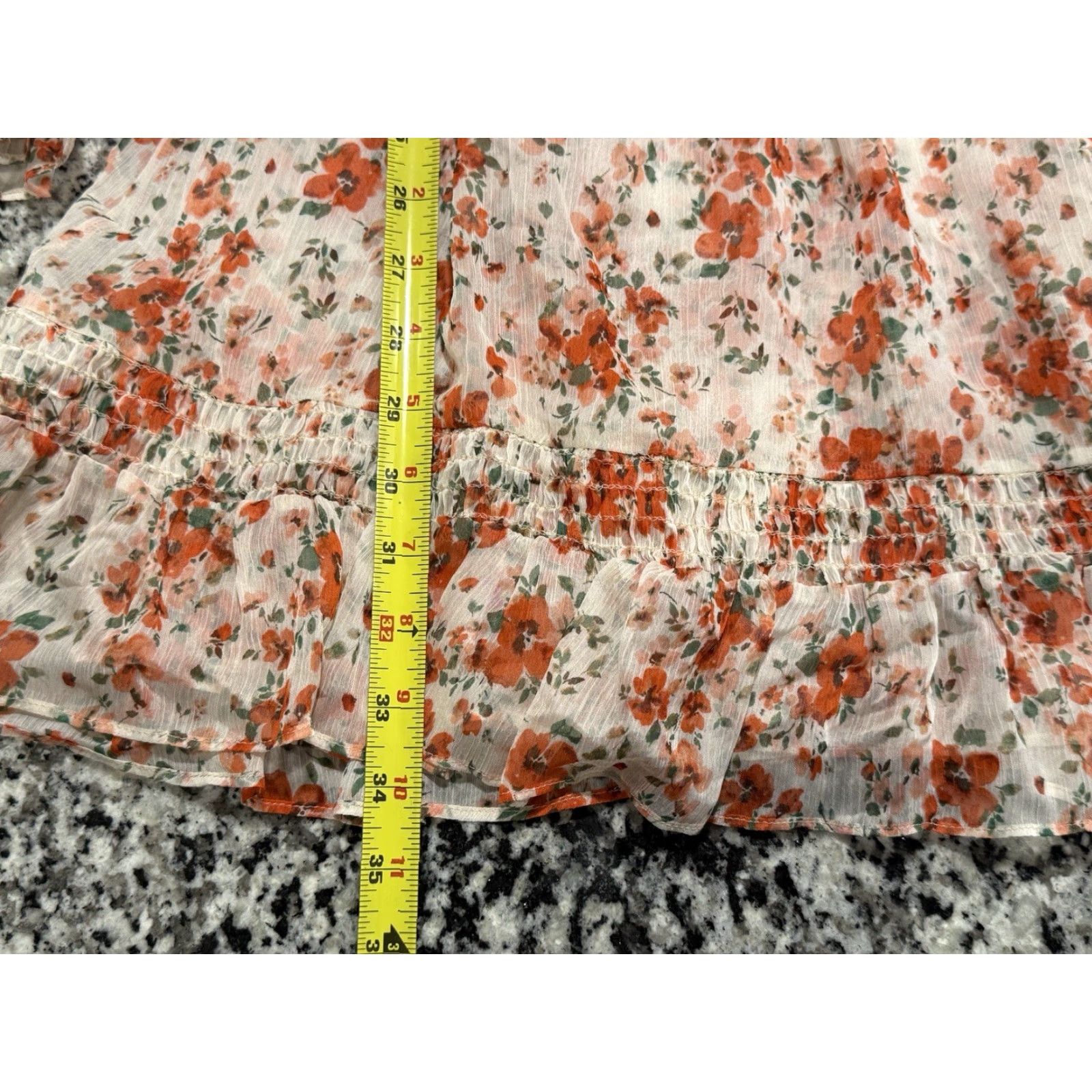 MISA Los Angeles Misa Los Angeles Floral Poppy Popover Ruffle Mini Dress Women Large Multicolor Made In USA Size L / US 10 / IT 46 - 5 Thumbnail