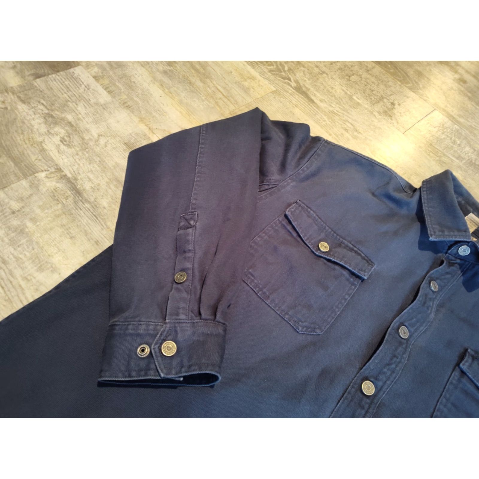 Duluth Trading Company Duluth Fleece Lined Canvas Work Jacket Navy 2XL XXL Blue Men Duluth Trading Company Workwear Jacket Coat Size US XXL / EU 58 / 5 - 5 Thumbnail