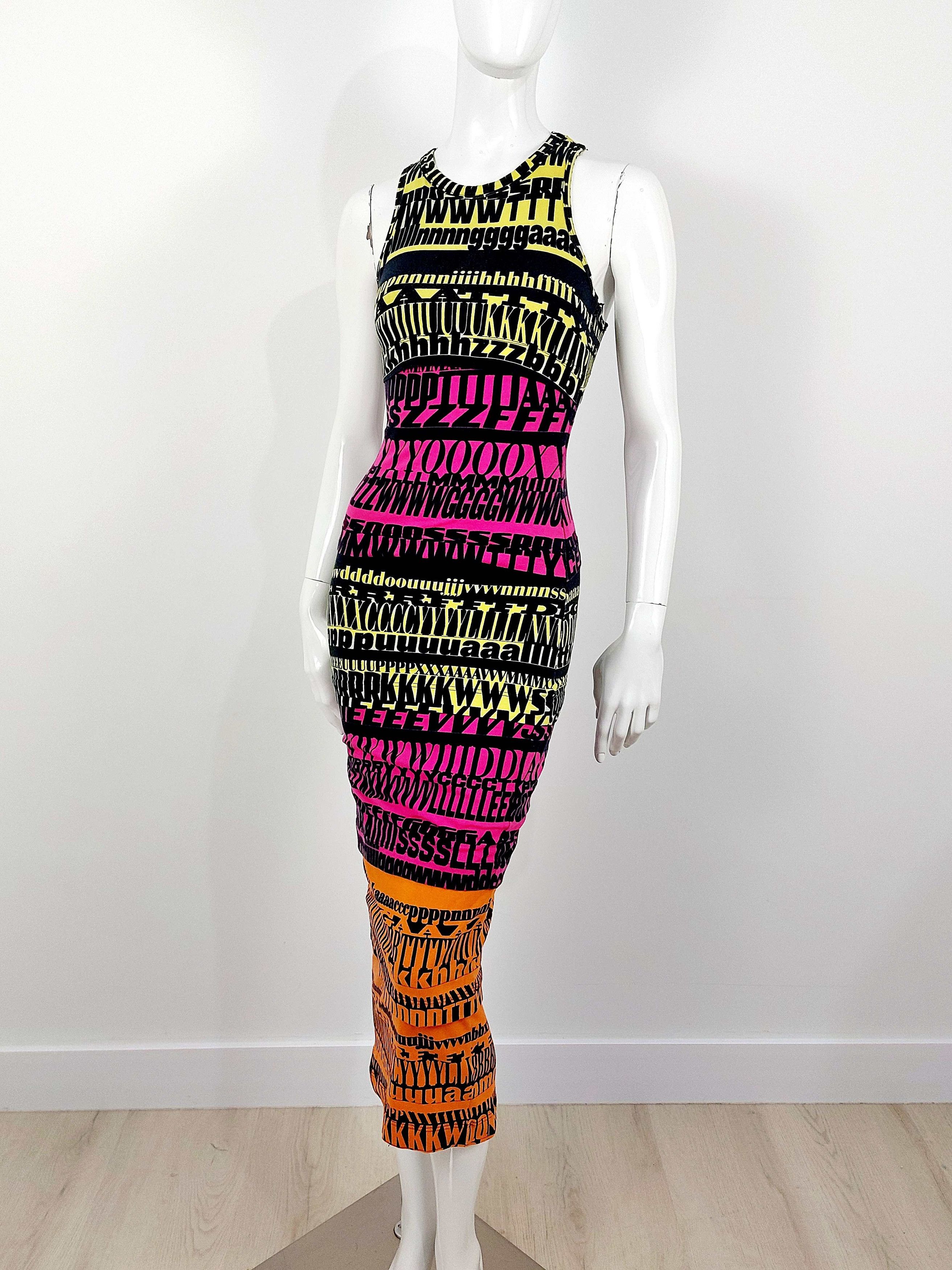 Dolce & Gabbana Runway 2012 F/W Dolce & Gabbana Alphabet Fergie Dress Size S / US 4 / IT 40 - 7 Thumbnail