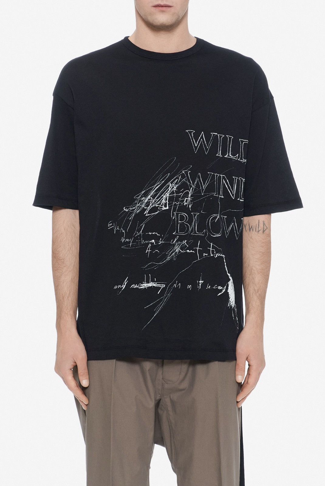 Ann Demeulemeester Paint bird t-shirt S-M | Grailed