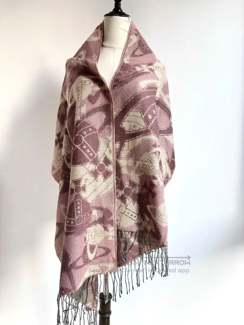 Vivienne Westwood Vivienne Westwood Mauve Double-Sided Large Saturn Logo Sca Size ONE SIZE - 4 Thumbnail