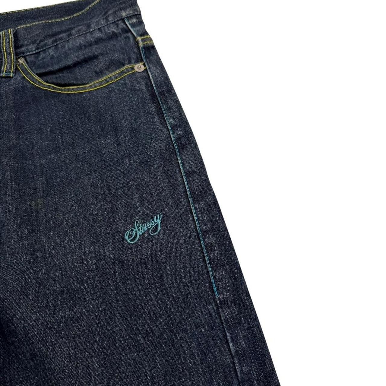 Stussy Vintage 2000s Stussy Embroidered Jeans - Waist: 34” Size US 34 / EU 50 - 6 Thumbnail