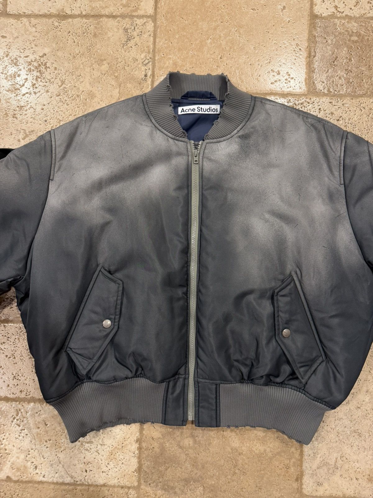 Acne Studios Acnes Studios Olana Distressed Wash Green Bondage Bomber Size US M / EU 48-50 / 2 - 7 Thumbnail