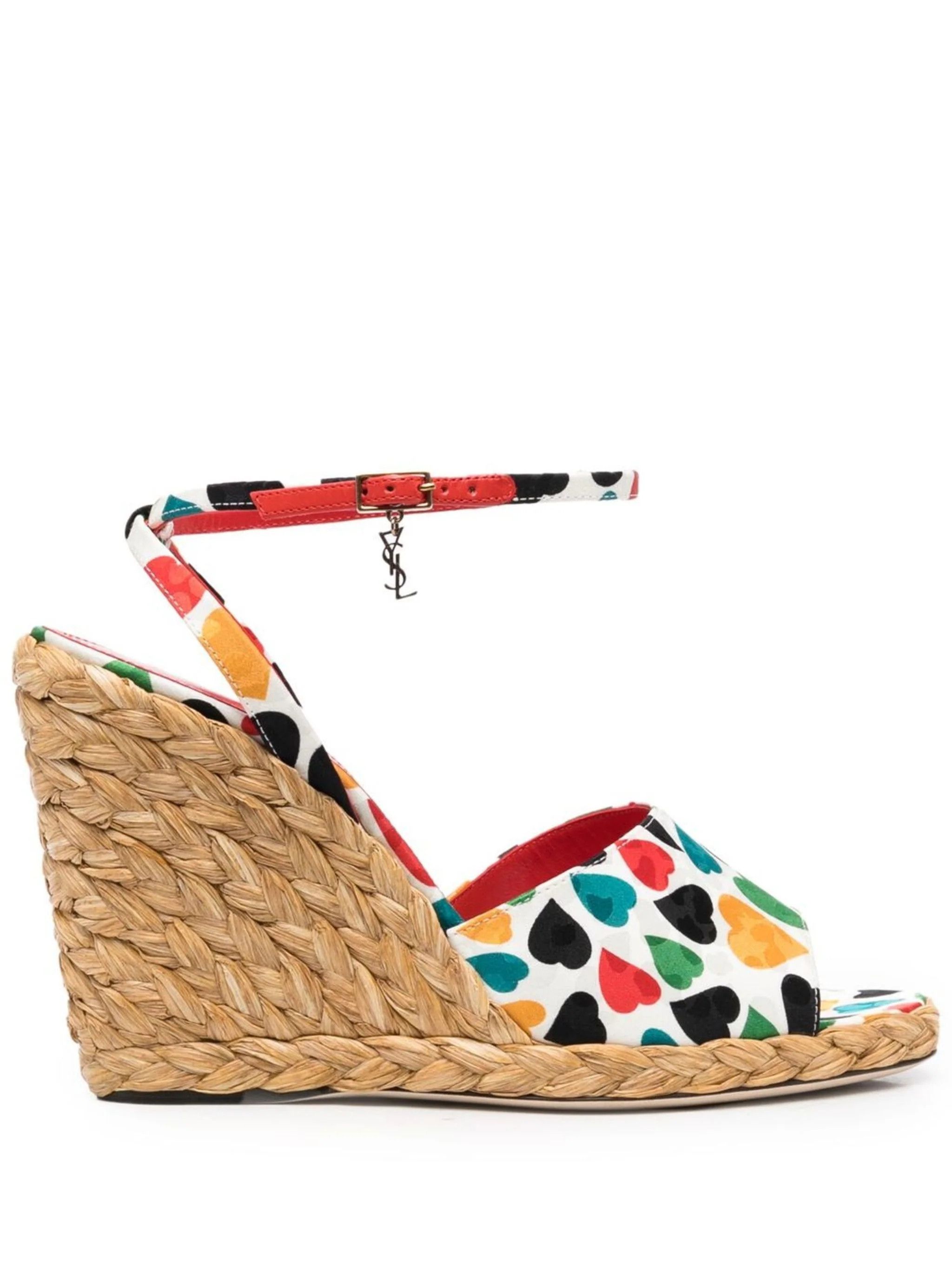 oc11z10524 Espadrilles in Heart Jacquard in Multicolor