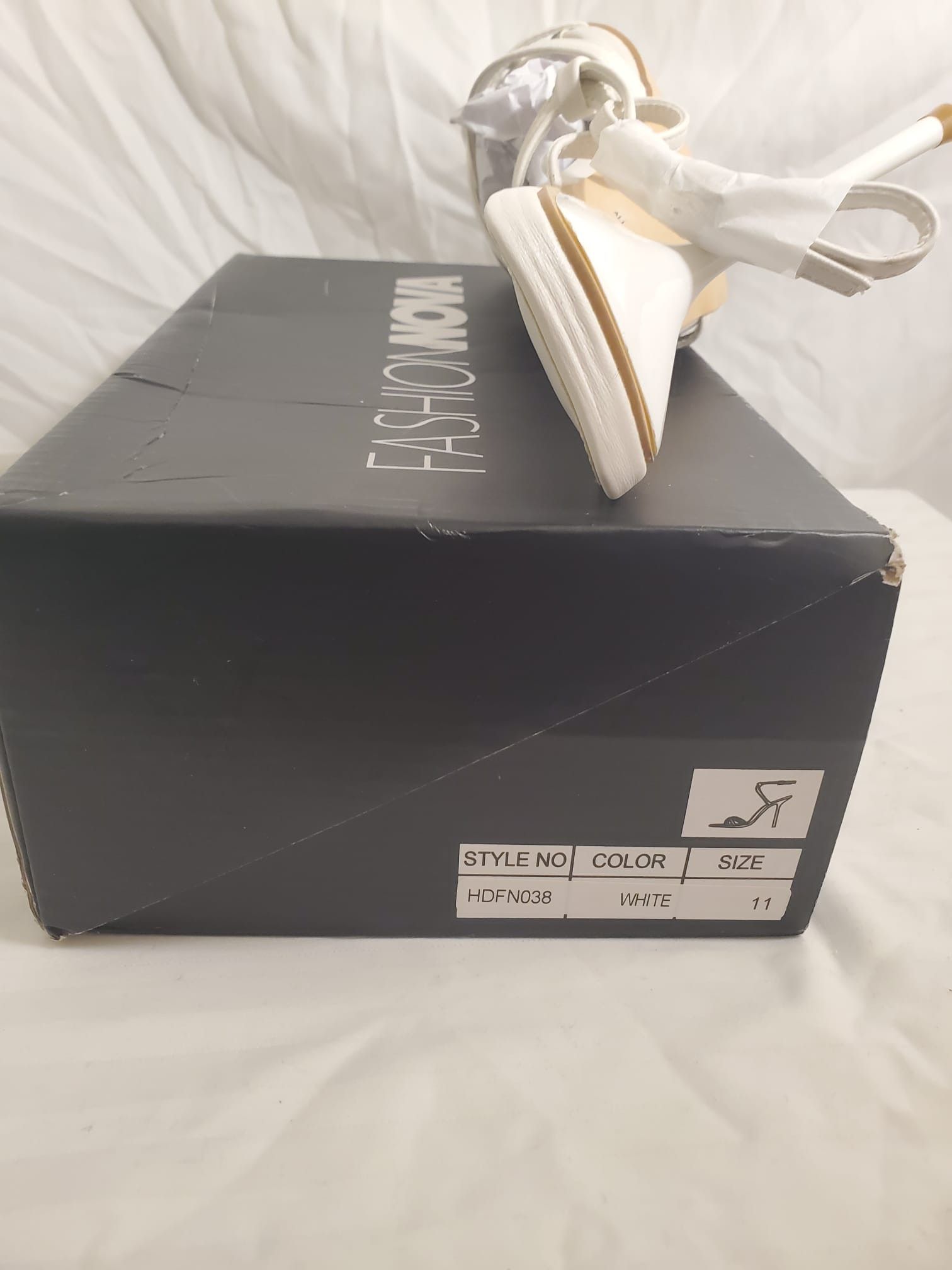 Fashion Nova Fashion Nova Heels White Colour Size US 11 / IT 41 - 3 Thumbnail