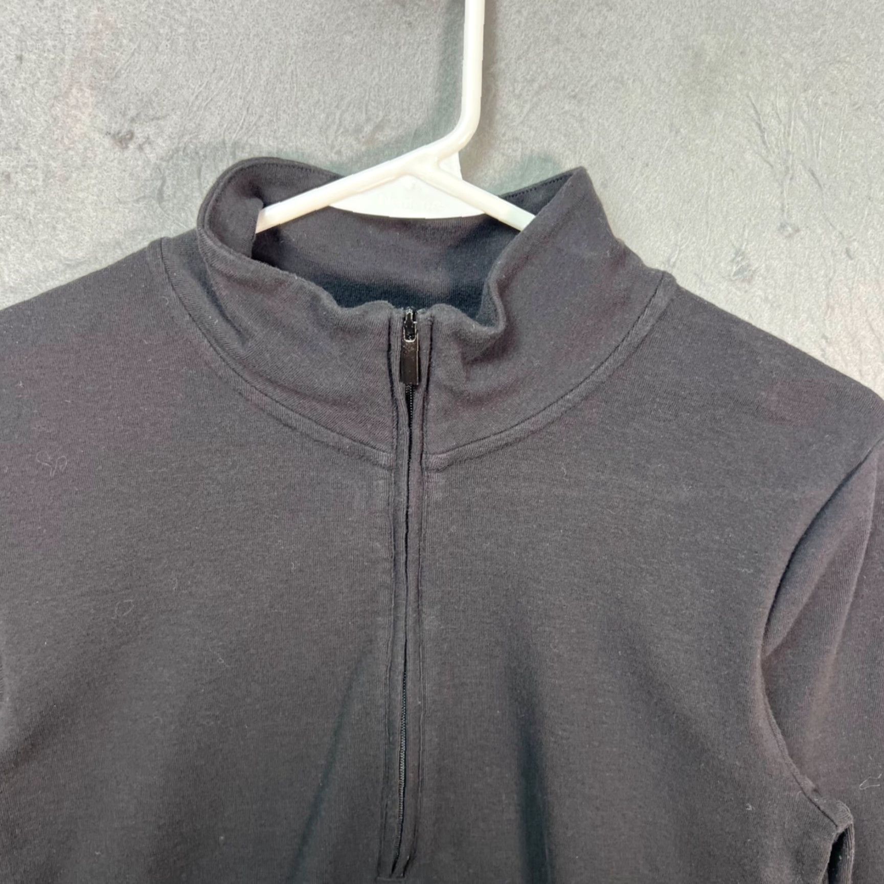 Vintage Sunday Best Womens Cropped Long Sleeve Zip Mock Neck Top Black Size M Size M / US 6-8 / IT 42-44 - 7 Thumbnail