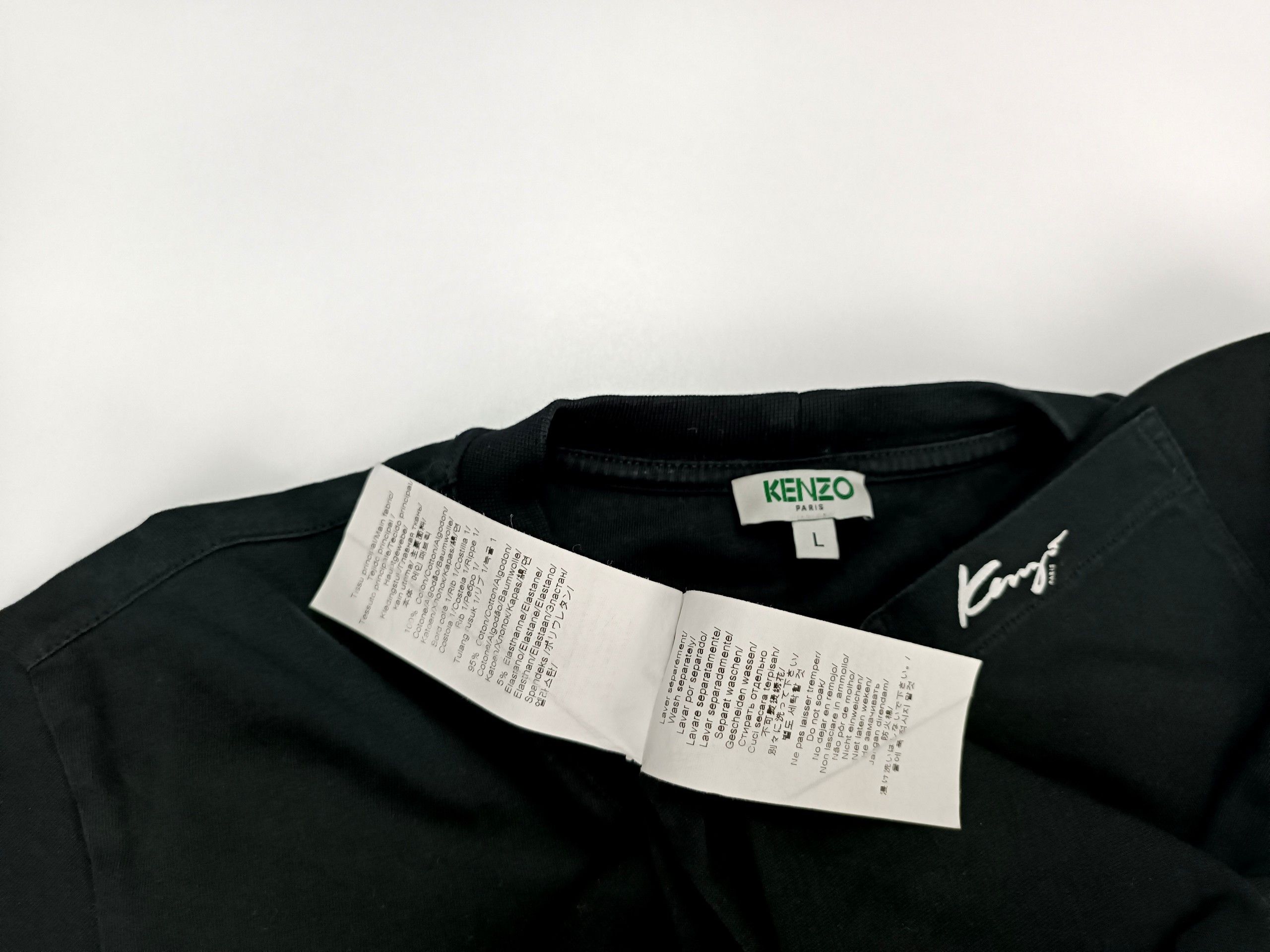 Kenzo Kenzo Paris Logo Black T Shirt size L Size US L / EU 52-54 / 3 - 7 Thumbnail
