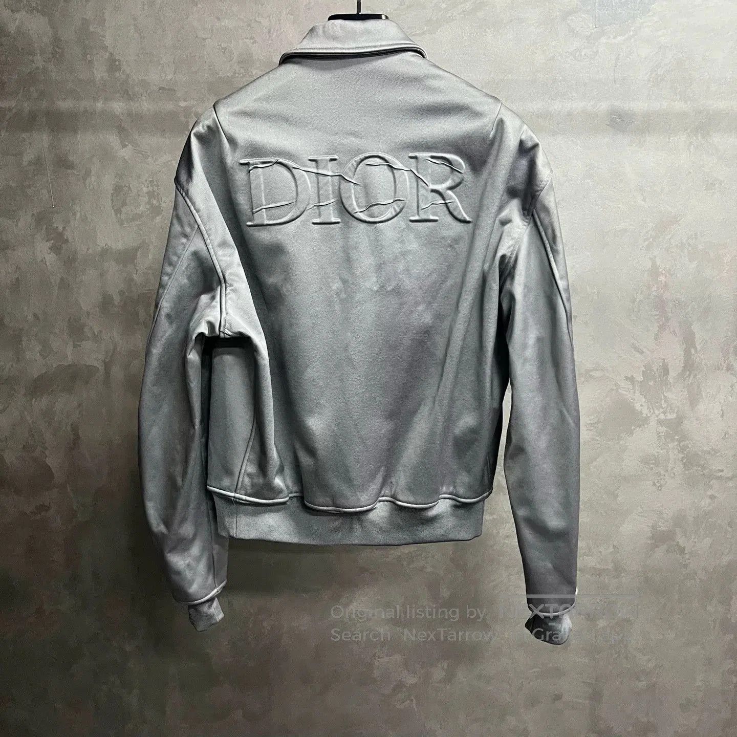 Dior Dior Gray Embossed Shine Collar Jacket. Size US M / EU 48-50 / 2 - 5 Thumbnail