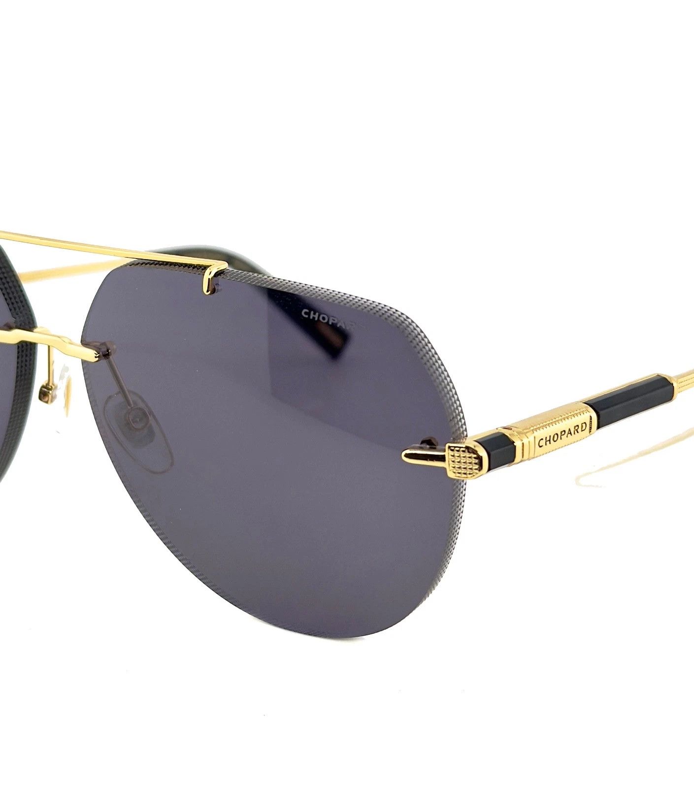 Chopard CHOPARD L.U.C. G37 Aviator SCHG37 Unisex Rimless Sunglasses Size ONE SIZE - 6 Thumbnail