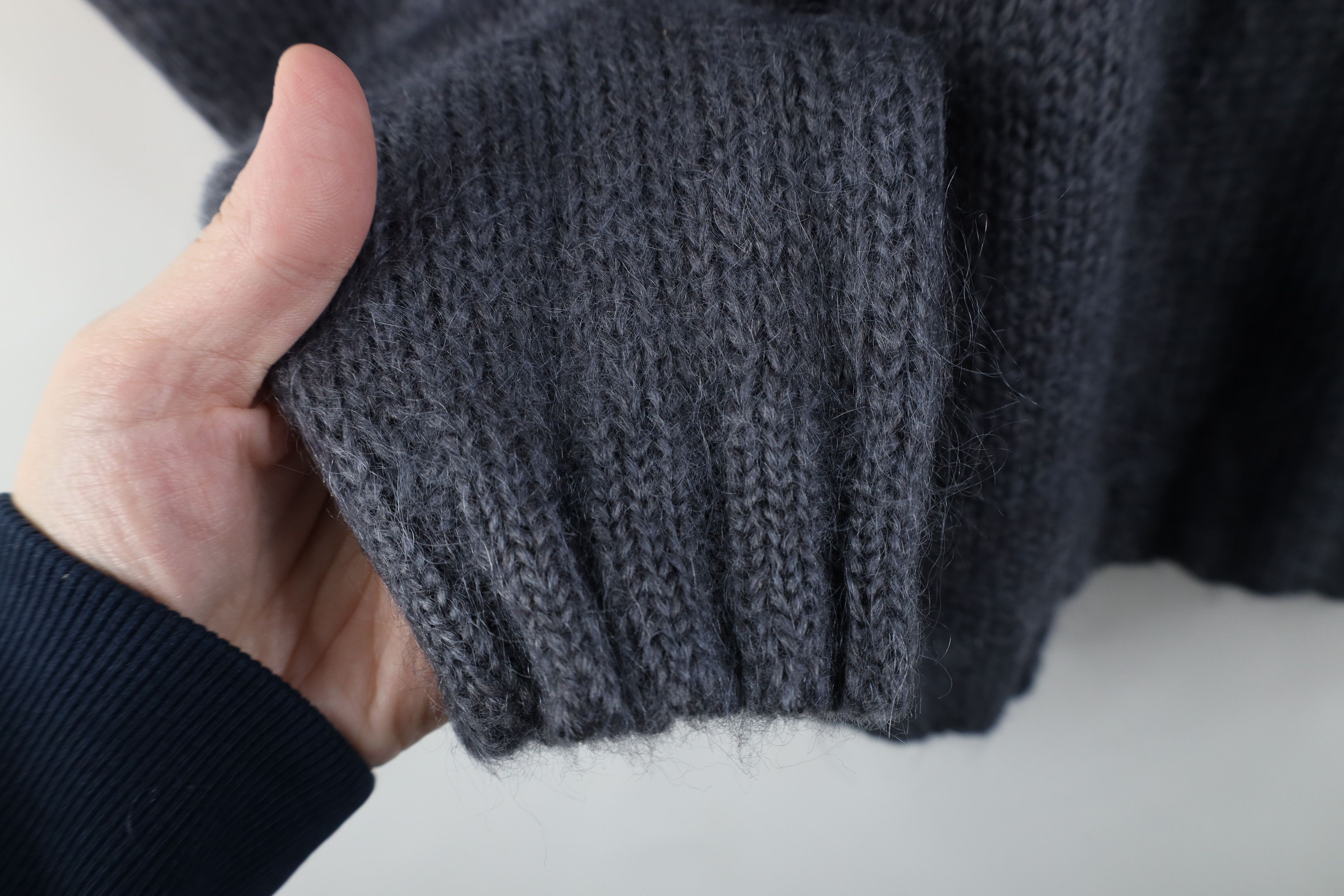 Vintage Vintage 90s Streetwear Wool Knit Crewneck Sweater Gray Size L / US 10 / IT 46 - 4 Thumbnail