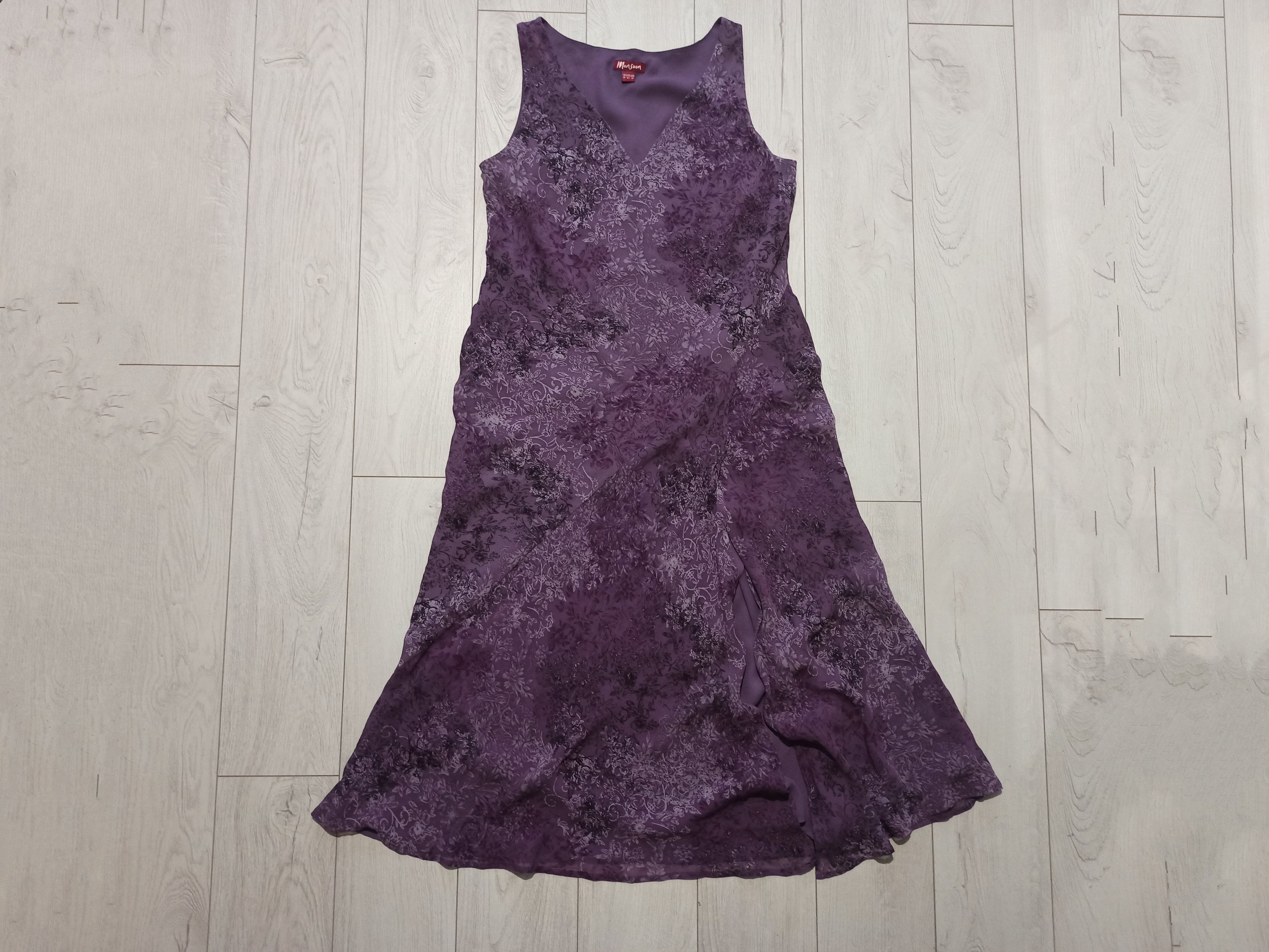Designer Monsoon silk dress Size L / US 10 / IT 46 - 1 Thumbnail