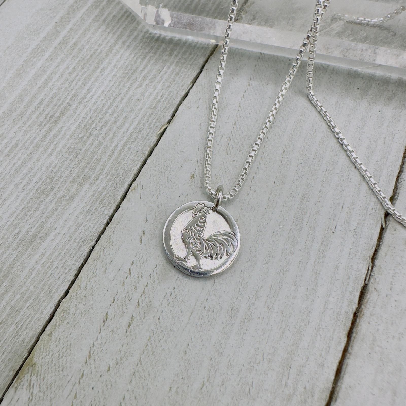 The Unbranded Brand Sterling Silver Chinese Zodiac Rooster Necklace Size ONE SIZE - 4 Thumbnail