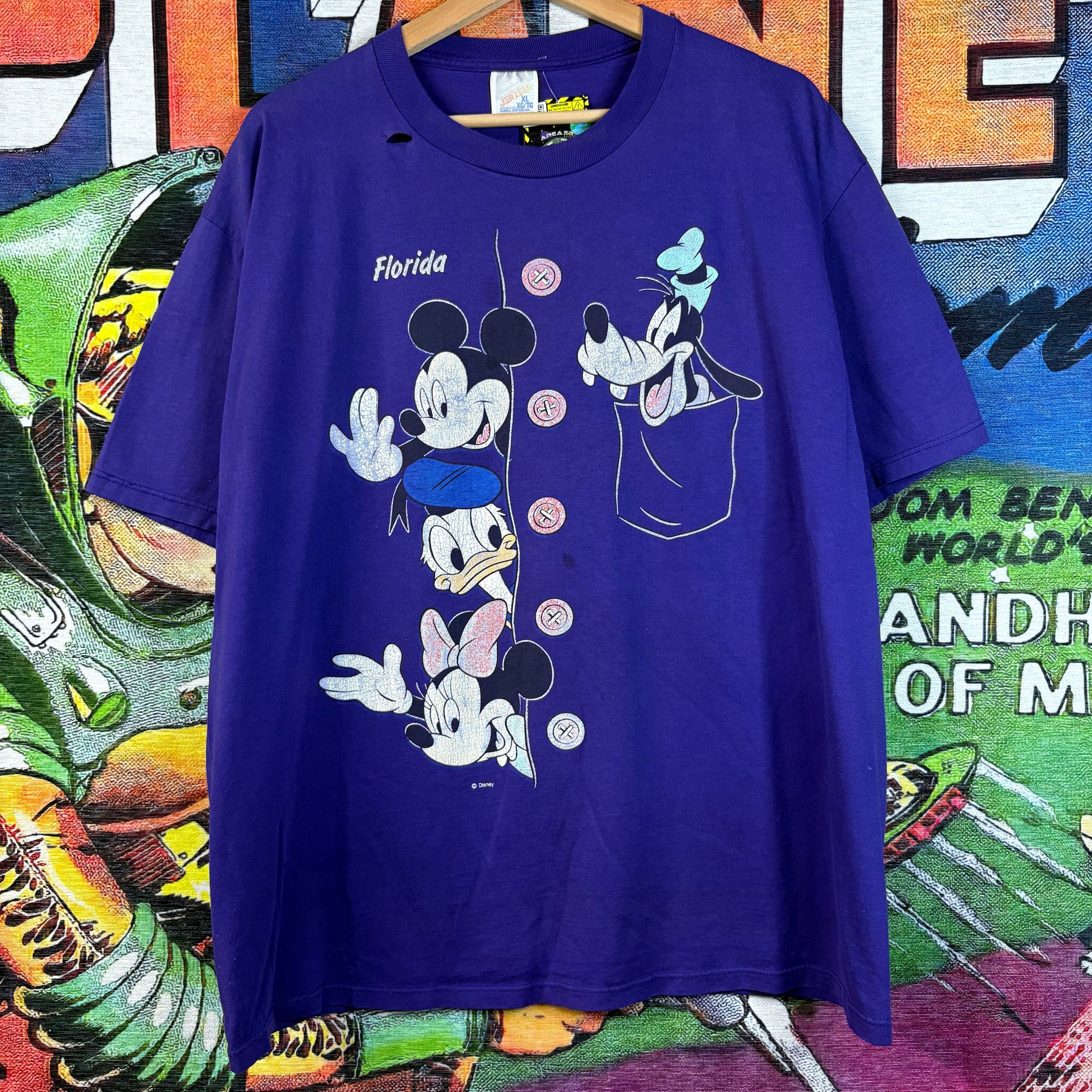 Vintage Vintage 90s Mickey Mouse Floridia Tee Size XL Size US XL / EU 56 / 4 - 1 Thumbnail