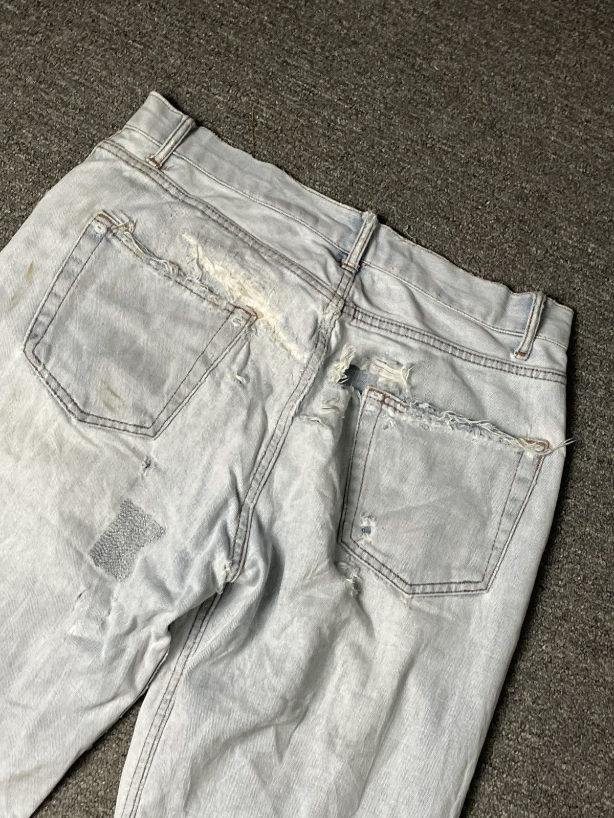 Japanese Brand × Vintage Vintage NYLAUS Custom Ripped Jeans (89) Size US 33 - 16 Thumbnail