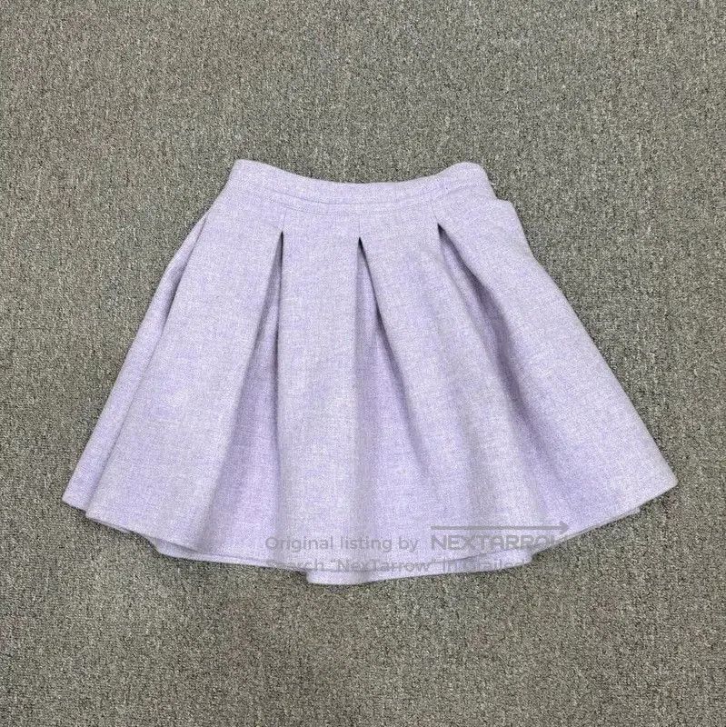 Miu Miu Miu Miu Violet Pleated Women's Cotton Skirt . Size 23" - 1 Thumbnail