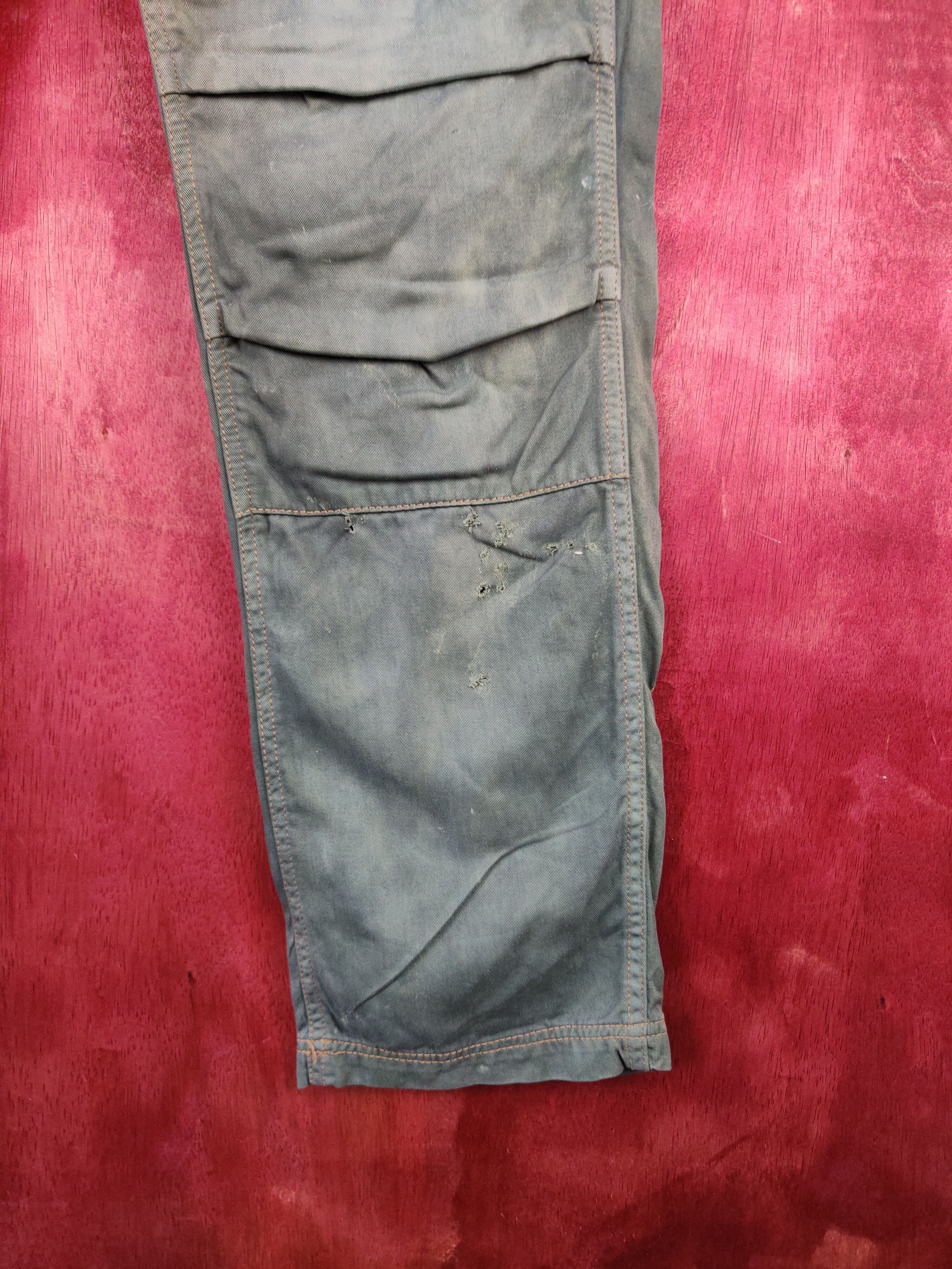 Japanese Brand Stooge&co Green Faded Multipocket Cargo Pants #S2014 Size US 30 / EU 46 - 7 Thumbnail