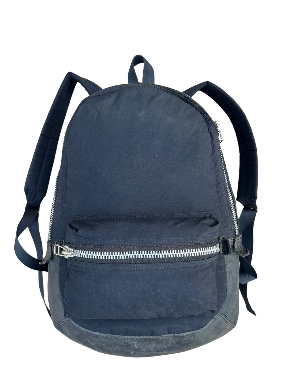 Leather Vintage Lounge Lizard Patina Leather Nylon Backpack Bag Size ONE SIZE - 7 Thumbnail