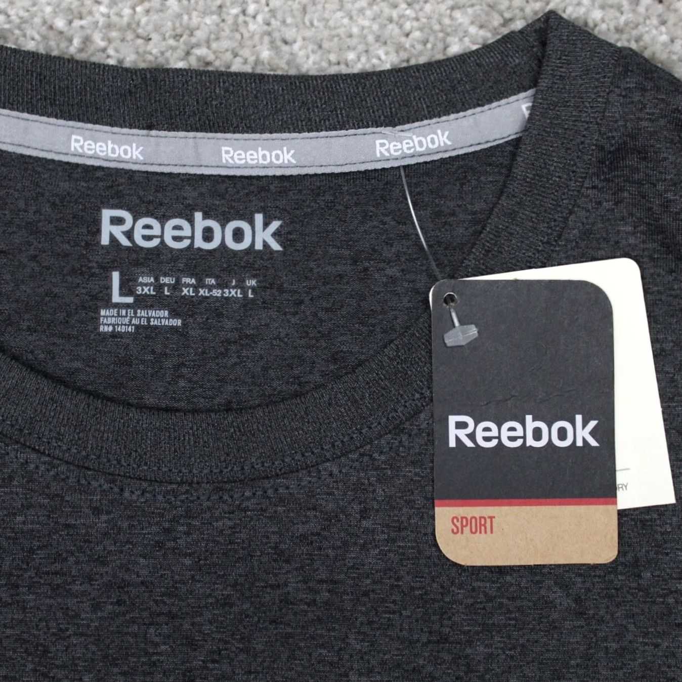 Reebok Reebok Shirt Mens L Gray Vector Tee NWT Polyester Pullover Crewneck Size US L / EU 52-54 / 3 - 5 Thumbnail